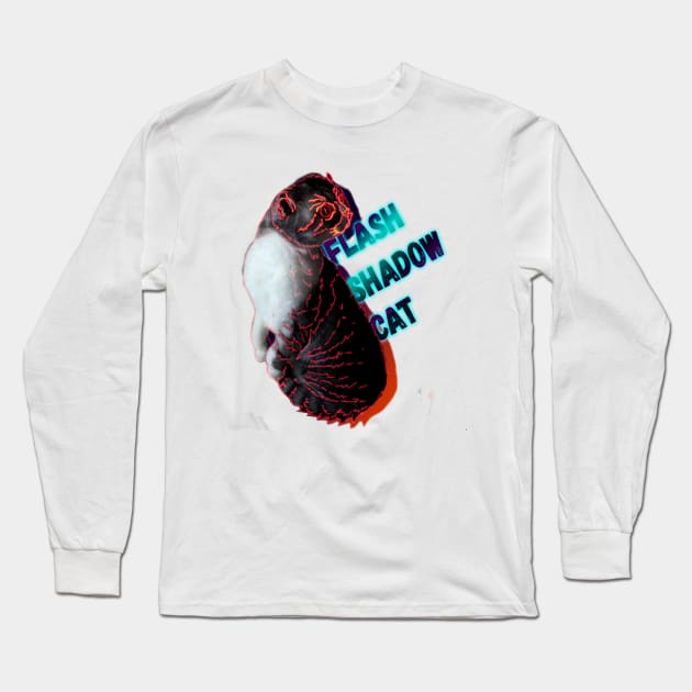 Flash shadow cat Long Sleeve T-Shirt by denpoolswag